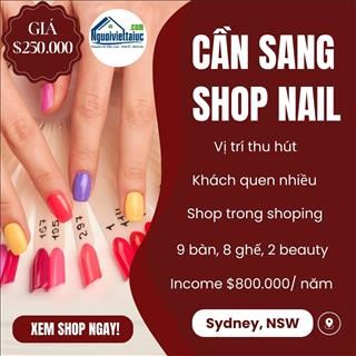 Sang shop nail trong shopping thu nhập ổn định vùng Sydney