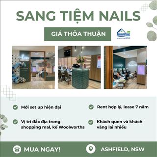 Sang lại tiệm nail mới set up trong shopping mall vùng Ashfiled